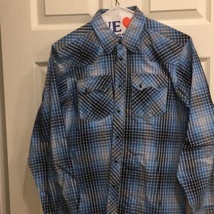 Wrangler Plaid Pearl Snap Shirt